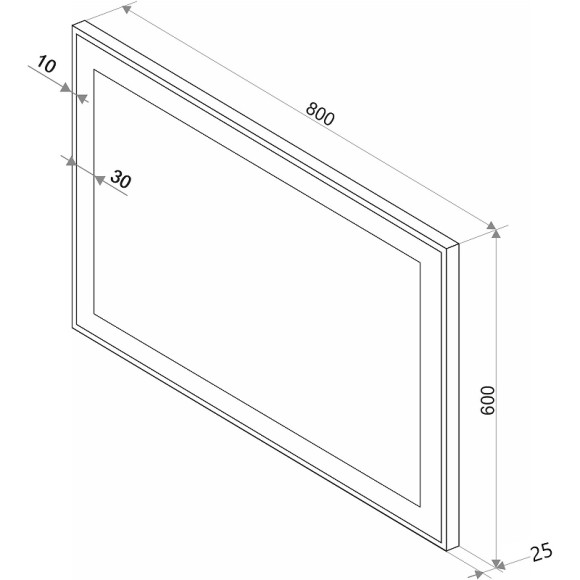 Зеркало Континент Mercury 800х600 ЗЛП571 с подсветкой с сенсорным выключателем Зеркало Континент Mercury 800х600 ЗЛП571 с подсветкой с сенсорным выключателем