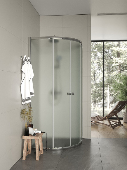 Душевой уголок Agger A01-090MCR/G 90x90 профиль Хром стекло матовое Душевой уголок Agger A01-090MCR/G 90x90 профиль Хром стекло матовое