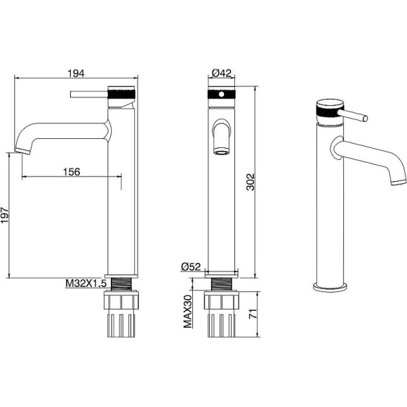 Смеситель для раковины Allen Brau Priority 5.31002-00 Хром Смеситель для раковины Allen Brau Priority 5.31002-00 Хром