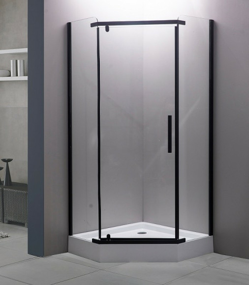 Душевой уголок Esbano ESR-7170B 100x100 ESUGR7170B профиль Черный матовый стекло прозрачное