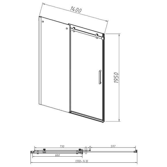 Душевая дверь Vincea Como-N 140 VDS-4CN140CL профиль Хром стекло прозрачное Душевая дверь Vincea Como-N 140 VDS-4CN140CL профиль Хром стекло прозрачное