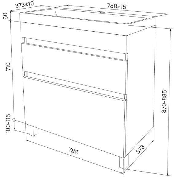 Тумба с раковиной Iddis Zodiac 80 ZOD8ABFi95K Белая матовая Дерево