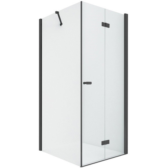 Душевой уголок New Trendy New Soleo Black 100х110 R D-0240A/D-0148B профиль Черный стекло прозрачное