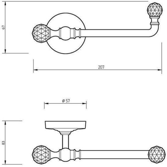 Держатель туалетной бумаги Migliore Amerida 16577 Хром с кристаллами Swarovski