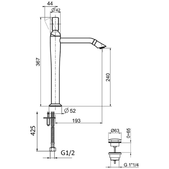 Смеситель для раковины Webert Opera OA830402980 Розовое золото Смеситель для раковины Webert Opera OA830402980 Розовое золото