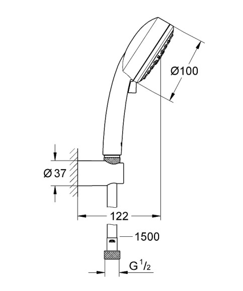 Душевой гарнитур Grohe Tempesta Cosmopolitan 100 27588002 Хром Душевой гарнитур Grohe Tempesta Cosmopolitan 100 27588002 Хром