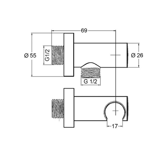 Шланговое подключение Kludi 6054705-00 Хром Шланговое подключение Kludi 6054705-00 Хром