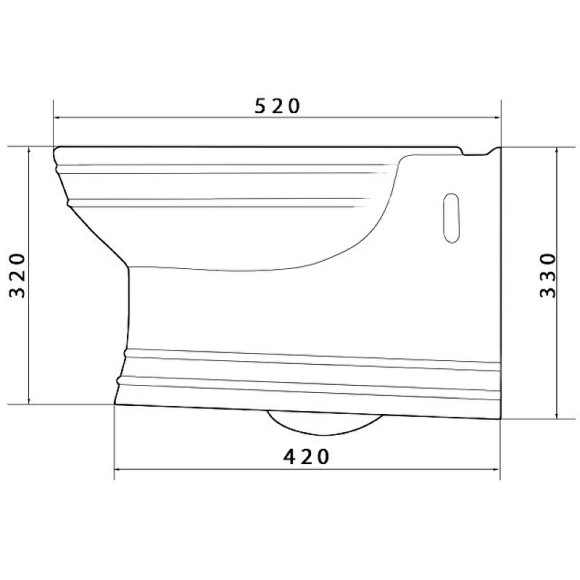 Унитаз Caprigo Armonia 5803 подвесной без сиденья