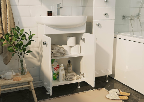 Тумба под раковину 1MarKa Story 45Н У99313 Белый глянец