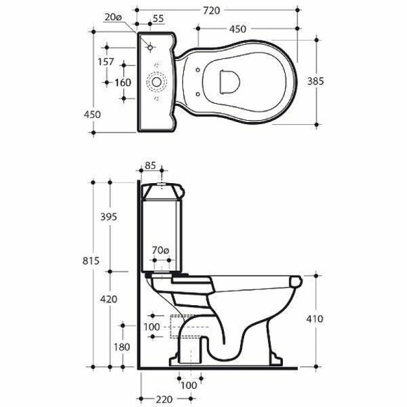 Унитаз компакт Migliore Bella 20611 без бачка и сиденья Унитаз компакт Migliore Bella 20611 без бачка и сиденья