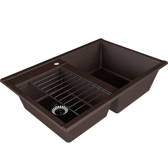 Кухонная мойка Aquaton Делия 78 DBL 1A723132DE280 Кофе