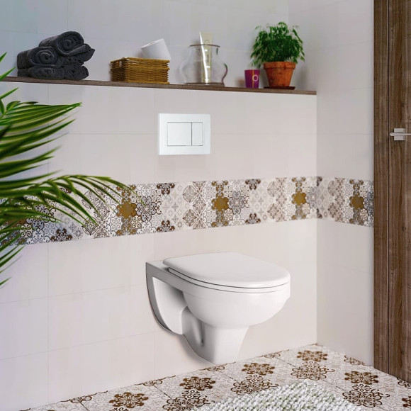 Комплект унитаза с инсталляцией Berges Atom 042430 с сиденьем Микролифт и Белой клавишей смыва Комплект унитаза с инсталляцией Berges Atom 042430 с сиденьем Микролифт и Белой клавишей смыва