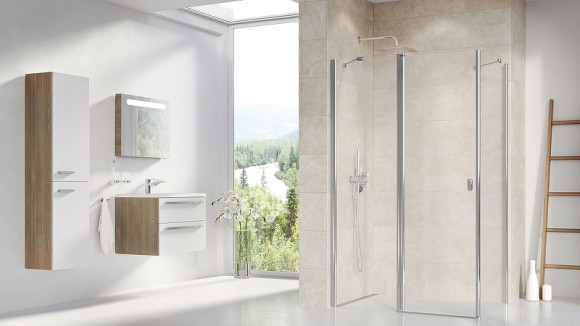 Душевая стенка Ravak Chrome CPS-100 9QVA0C00Z1 профиль Хром стекло Transparent