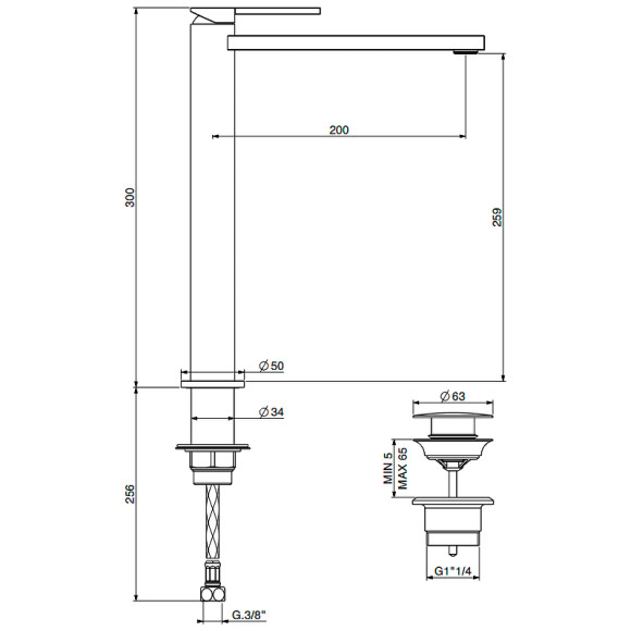 Смеситель для раковины Gattoni Color 8048/80C0 Хром