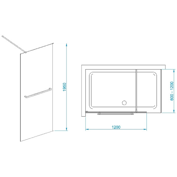Душевая перегородка RGW Walk In WA-041B 120 35104012-14 профиль Черный стекло прозрачное Душевая перегородка RGW Walk In WA-041B 120 35104012-14 профиль Черный стекло прозрачное