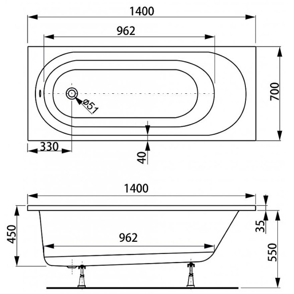 Акриловая ванна Vagnerplast Kasandra 140x70 VPBA147KAS2X-04 без гидромассажа Акриловая ванна Vagnerplast Kasandra 140x70 VPBA147KAS2X-04 без гидромассажа