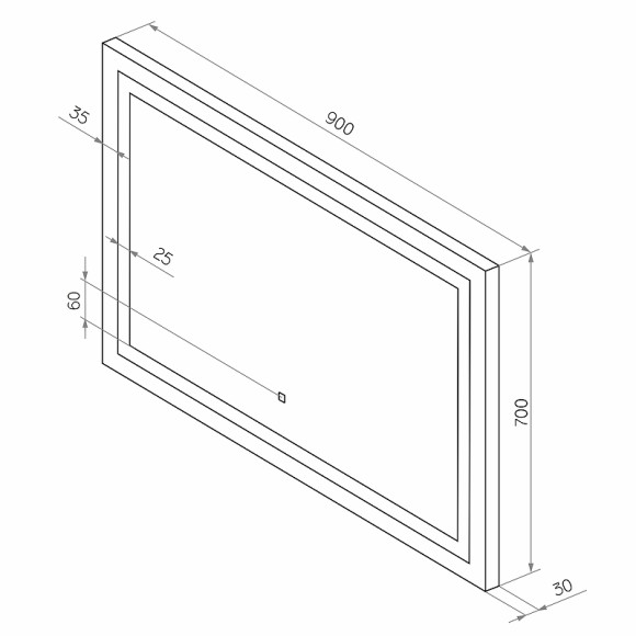 Зеркало Континент Rimini 900х700 ЗЛП1222 с подсветкой с сенсорным выключателем Зеркало Континент Rimini 900х700 ЗЛП1222 с подсветкой с сенсорным выключателем