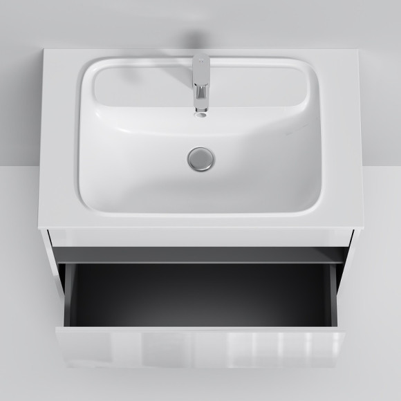 Тумба под раковину AM.PM Func 80 M8FFUX0801WG подвесная Белая глянцевая Тумба под раковину AM.PM Func 80 M8FFUX0801WG подвесная Белая глянцевая