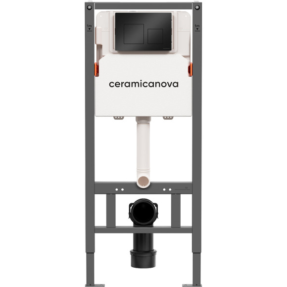 Инсталляция Ceramicanova Balance CN121002MB для унитаза с Черной матовой клавишей смыва Инсталляция Ceramicanova Balance CN121002MB для унитаза с Черной матовой клавишей смыва