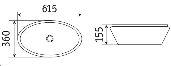 Раковина-чаша CeramaLux 60 7811АSJ Золото