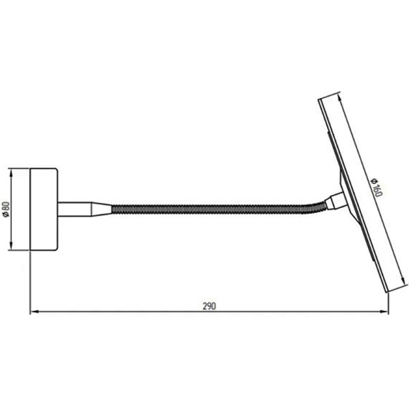 Косметическое зеркало Migliore Fortis 29800 с увеличением Золото Косметическое зеркало Migliore Fortis 29800 с увеличением Золото