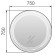 Зеркало Marka One Belle 75 Light У26304 с подсветкой