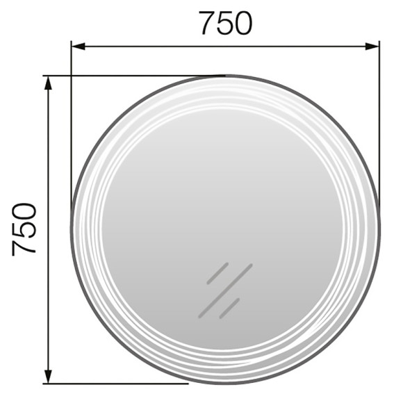 Зеркало Marka One Belle 75 Light У26304 с подсветкой