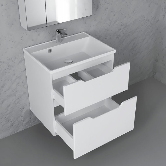 Тумба под раковину Raval Wector 60 Wct.01.60/P/W/MD подвесная Белая