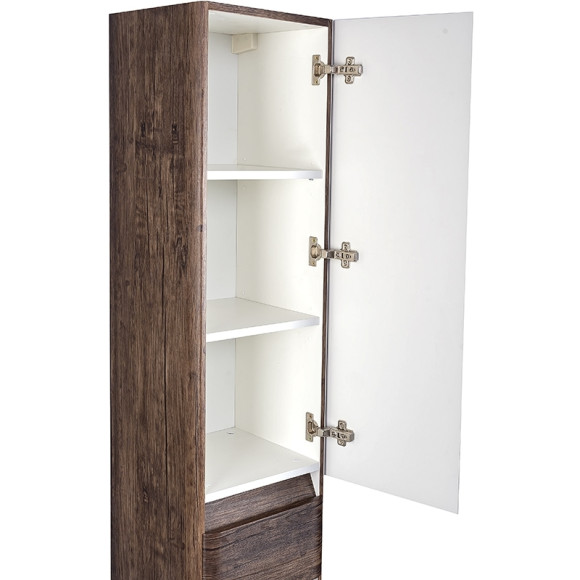 Шкаф пенал Style Line Атлантика Люкс Plus 35 ЛС-00000615 с бельевой корзиной Старое дерево Шкаф пенал Style Line Атлантика Люкс Plus 35 ЛС-00000615 с бельевой корзиной Старое дерево