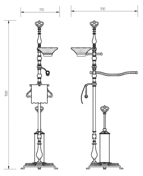 Напольная стойка Migliore Elisabetta 17012 Бронза