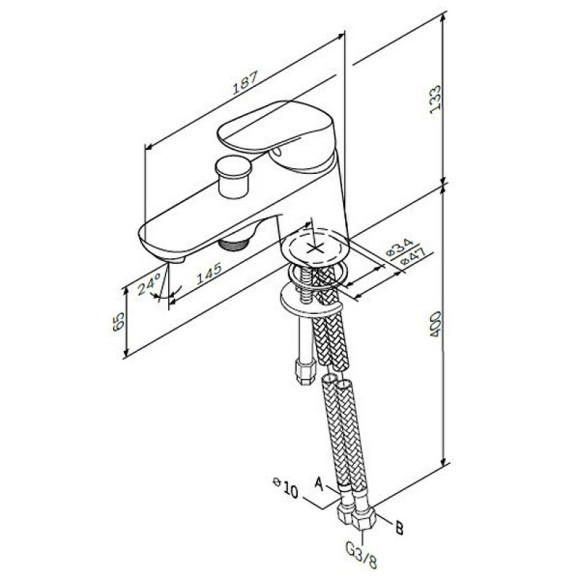 Смеситель для ванны AM.PM Like F8010232 Хром Смеситель для ванны AM.PM Like F8010232 Хром