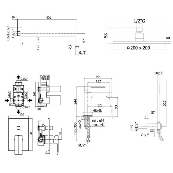 Комплект смесителей Paffoni Elle KITEL015CR071 Хром