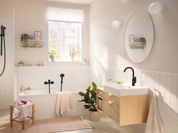 Смеситель для ванны Hansgrohe Rebris S 72440670 Черный матовый