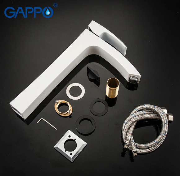 Смеситель для раковины Gappo G07 G1007-18 Белый Хром Смеситель для раковины Gappo G07 G1007-18 Белый Хром