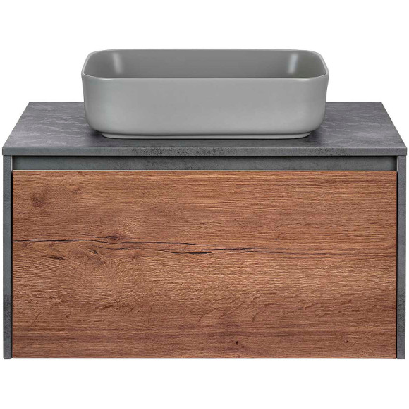 Тумба под раковину Vincea Mesa 80 VMC-2MS800TB подвесная T.Oak Beton Тумба под раковину Vincea Mesa 80 VMC-2MS800TB подвесная T.Oak Beton