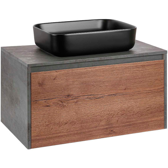 Тумба под раковину Vincea Mesa 80 VMC-2MS800TB подвесная T.Oak Beton Тумба под раковину Vincea Mesa 80 VMC-2MS800TB подвесная T.Oak Beton