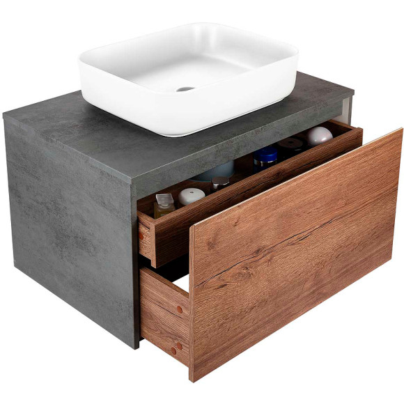 Тумба под раковину Vincea Mesa 80 VMC-2MS800TB подвесная T.Oak Beton Тумба под раковину Vincea Mesa 80 VMC-2MS800TB подвесная T.Oak Beton