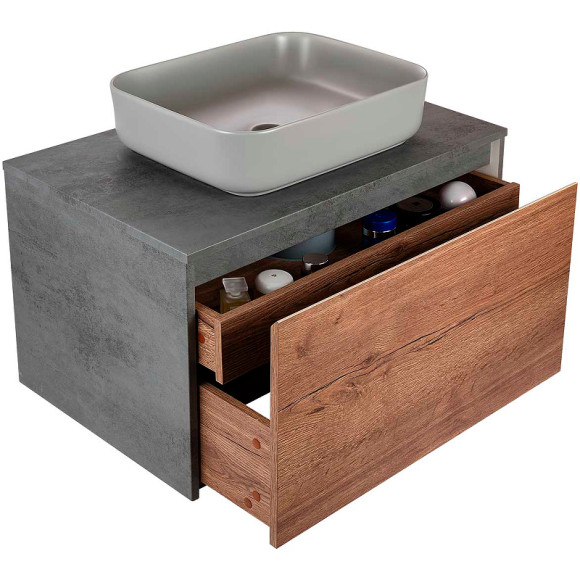 Тумба под раковину Vincea Mesa 80 VMC-2MS800TB подвесная T.Oak Beton Тумба под раковину Vincea Mesa 80 VMC-2MS800TB подвесная T.Oak Beton
