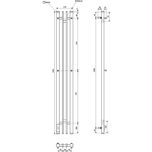 Электрический полотенцесушитель Point Фрея PN20722GB П2 140x1200 диммер слева Графит блеск Электрический полотенцесушитель Point Фрея PN20722GB П2 140x1200 диммер слева Графит блеск