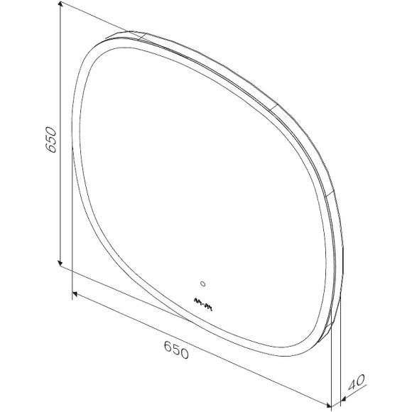 Зеркало AM.PM Func 65 M8FMOX0651WGS с подсветкой с ИК-сенсорным выключателем Зеркало AM.PM Func 65 M8FMOX0651WGS с подсветкой с ИК-сенсорным выключателем