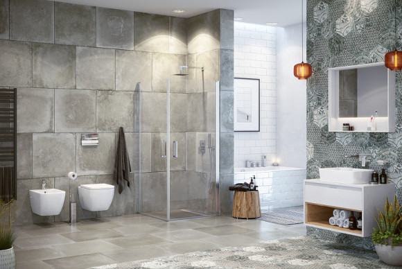 Душевой уголок Excellent Mazo 90х90 KAEX.3022.1010.9090.LP профиль Хром стекло прозрачное