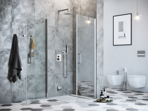 Душевой уголок Excellent Mazo 90х90 KAEX.3022.1010.9090.LP профиль Хром стекло прозрачное