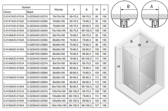 Душевой уголок New Trendy New Soleo Black 80х80 D-0287A/D-0288A профиль Черный стекло прозрачное Душевой уголок New Trendy New Soleo Black 80х80 D-0287A/D-0288A профиль Черный стекло прозрачное