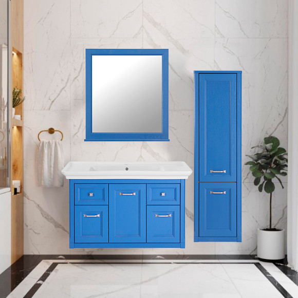 Шкаф пенал ASB-Woodline Толедо 40 11226 подвесной Smalt (синий) Шкаф пенал ASB-Woodline Толедо 40 11226 подвесной Smalt (синий)