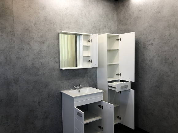 Зеркало со шкафом Comforty Модена М-60 00-00001639 Белое матовое Зеркало со шкафом Comforty Модена М-60 00-00001639 Белое матовое