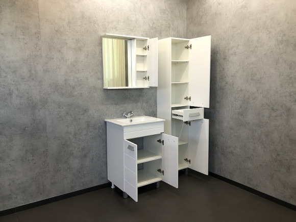 Зеркало со шкафом Comforty Модена М-60 00-00001639 Белое матовое Зеркало со шкафом Comforty Модена М-60 00-00001639 Белое матовое