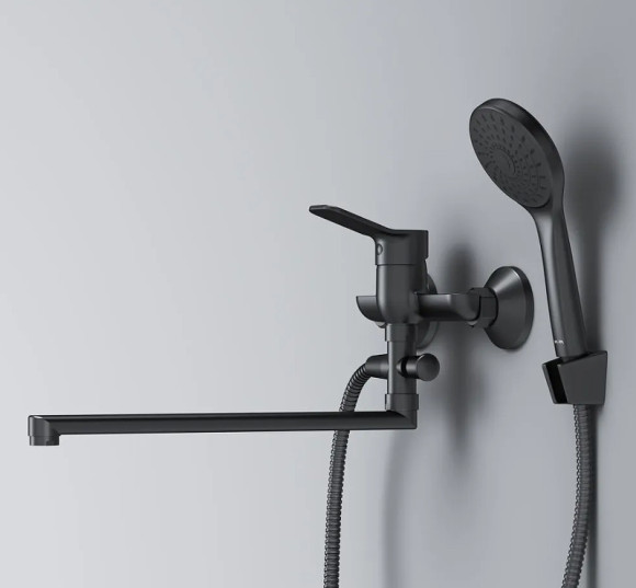 Смеситель для ванны AM.PM X-Joy F85A90122 универсальный Черный матовый Смеситель для ванны AM.PM X-Joy F85A90122 универсальный Черный матовый