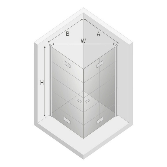 Душевой уголок New Trendy New Soleo Black 90х90 D-0289A/D-0290A профиль Черный стекло прозрачное Душевой уголок New Trendy New Soleo Black 90х90 D-0289A/D-0290A профиль Черный стекло прозрачное