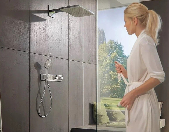 Смеситель для душа Hansgrohe RainSelect 15355400 с термостатом Белый Хром