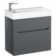 Тумба под раковину Jorno Folk 65 Folk.01.65/P/A/JR подвесная Антрацит